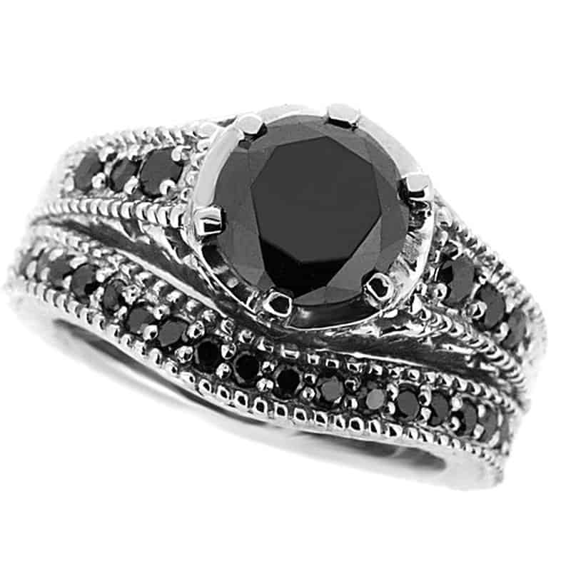 Jewelry Point's Black Diamond Bridal Set