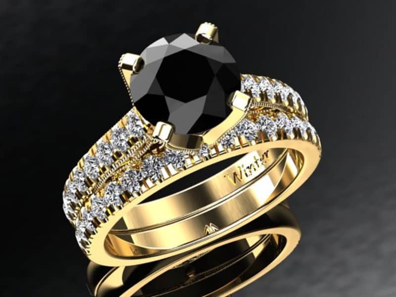 WinterFine Jewelry's Black Diamond Ring
