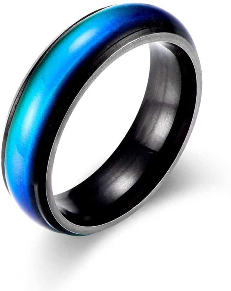 Ello Elli 6MM Comfort Fit Stainless-Steel Color Changing Mood Ring