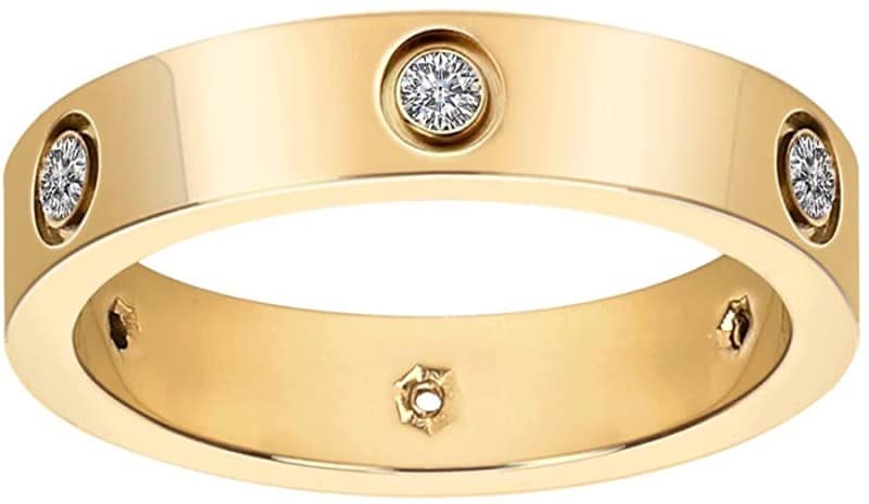 Fashion Classic 18K Gold Plated Titanium Steel