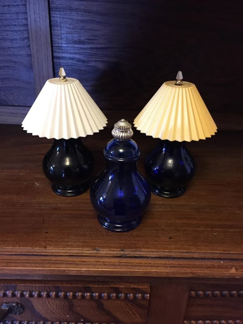 1970s Blue Lamp Bottle Collection