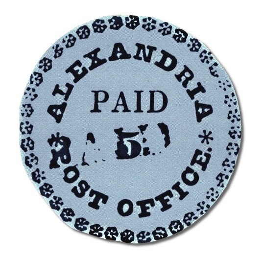 The Alexandria Blue Boy Postmaster’s Provisional Stamp