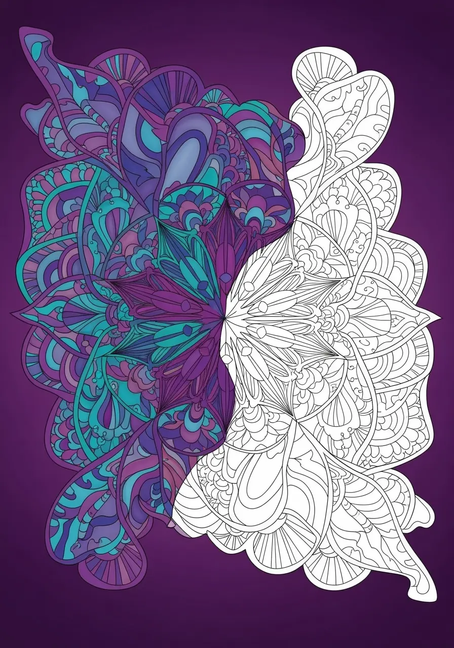 Abstract Coloring Pages for Adults