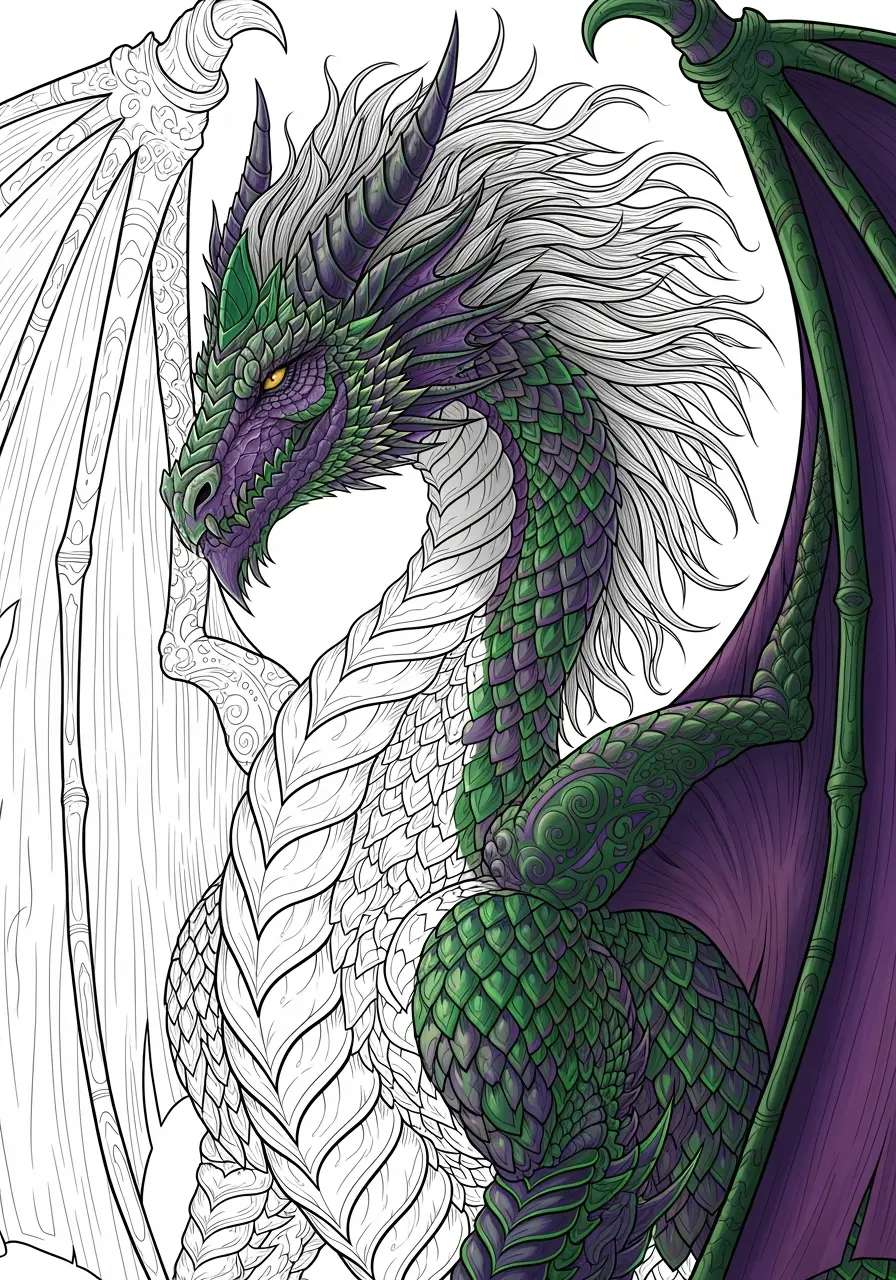 Dragon Coloring Pages for Adults