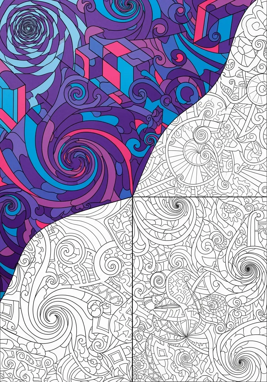 Trippy Coloring Pages for Adults