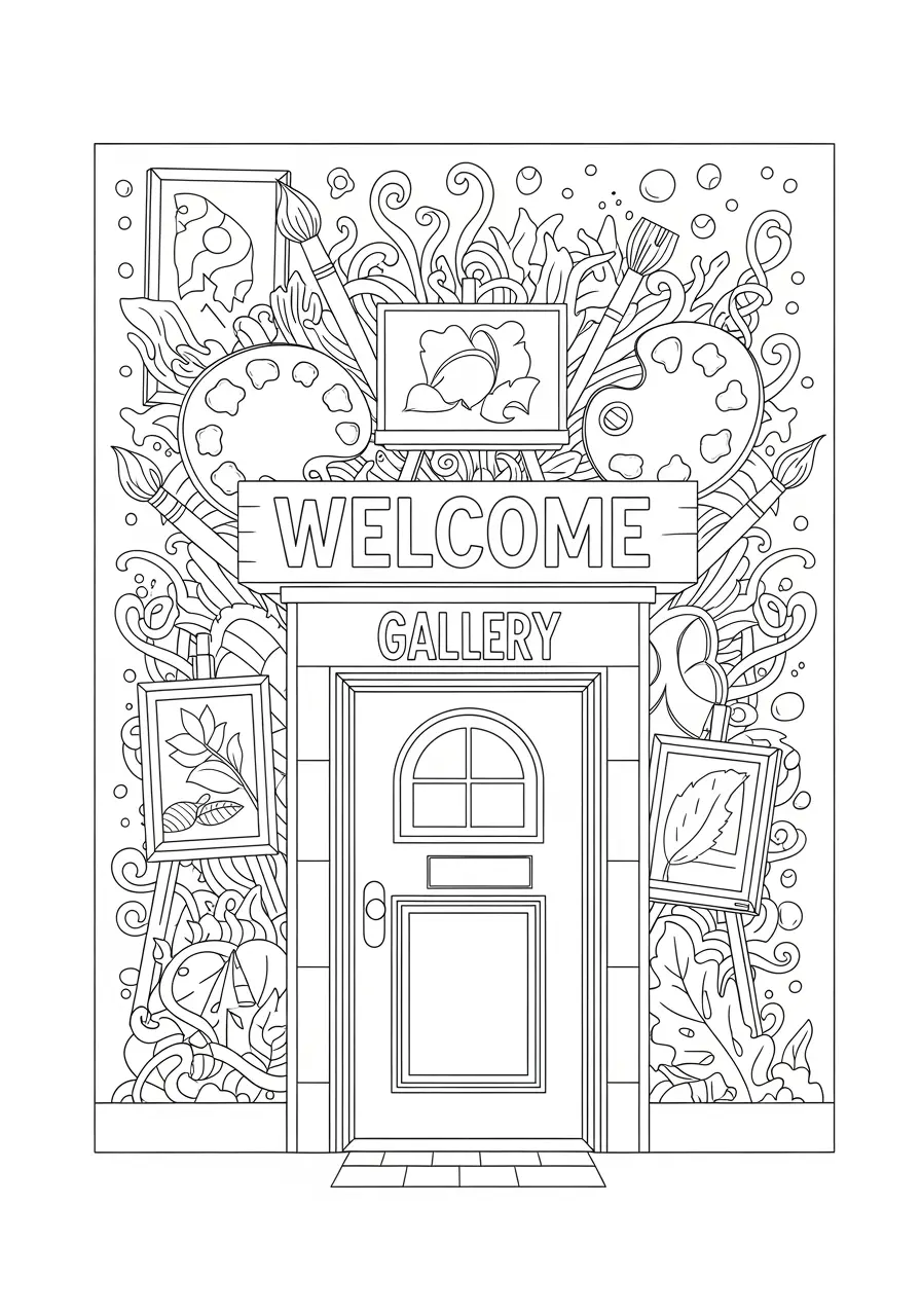 Art Gallery Graffiti Coloring Page