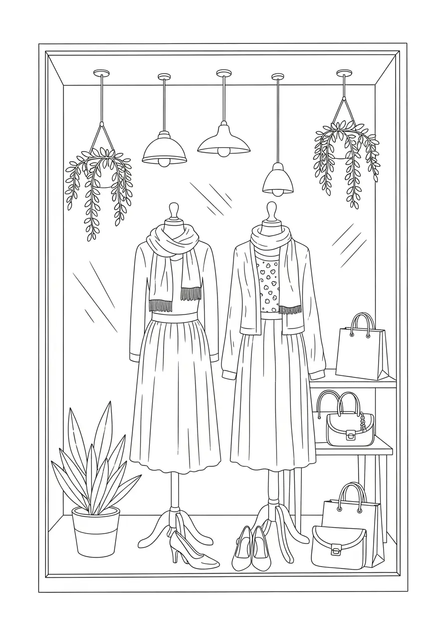 Boutique Window Fashion Display Page