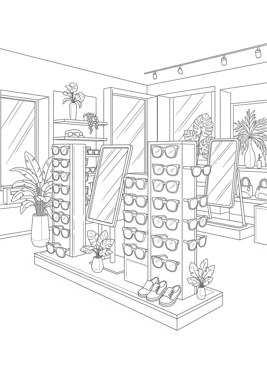 Designer Sunglasses Fashion Display Page