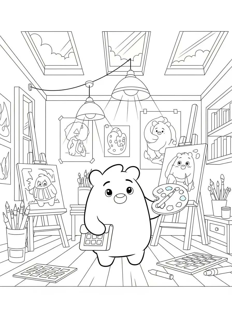 Ditto Art Studio Pokemon Coloring Page