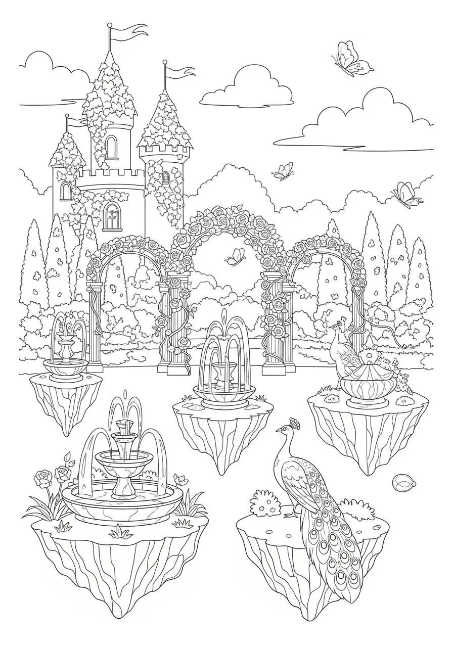 Fairy Tale Castle Garden Fantasy
