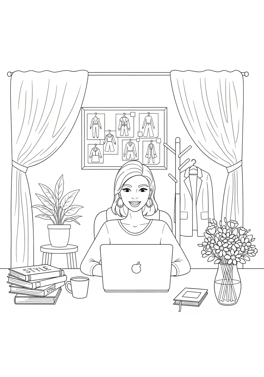 Fashion Blogger's Cozy Office Page