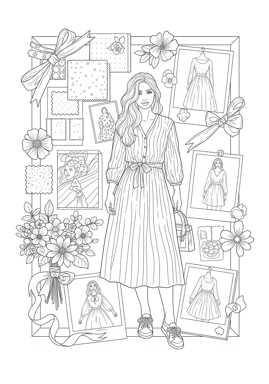 Fashion Designer's Inspiration Board Page