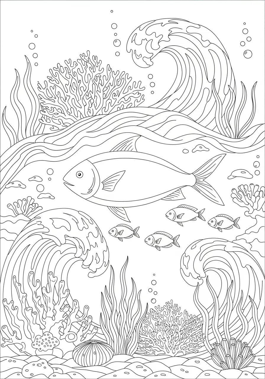 Fish Symbol Christian Coloring Page