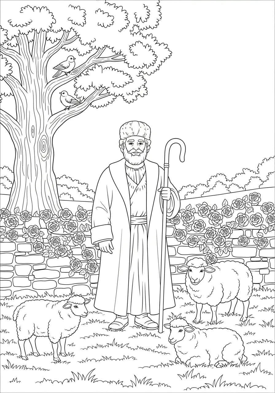 Good Shepherd Scripture Coloring Page