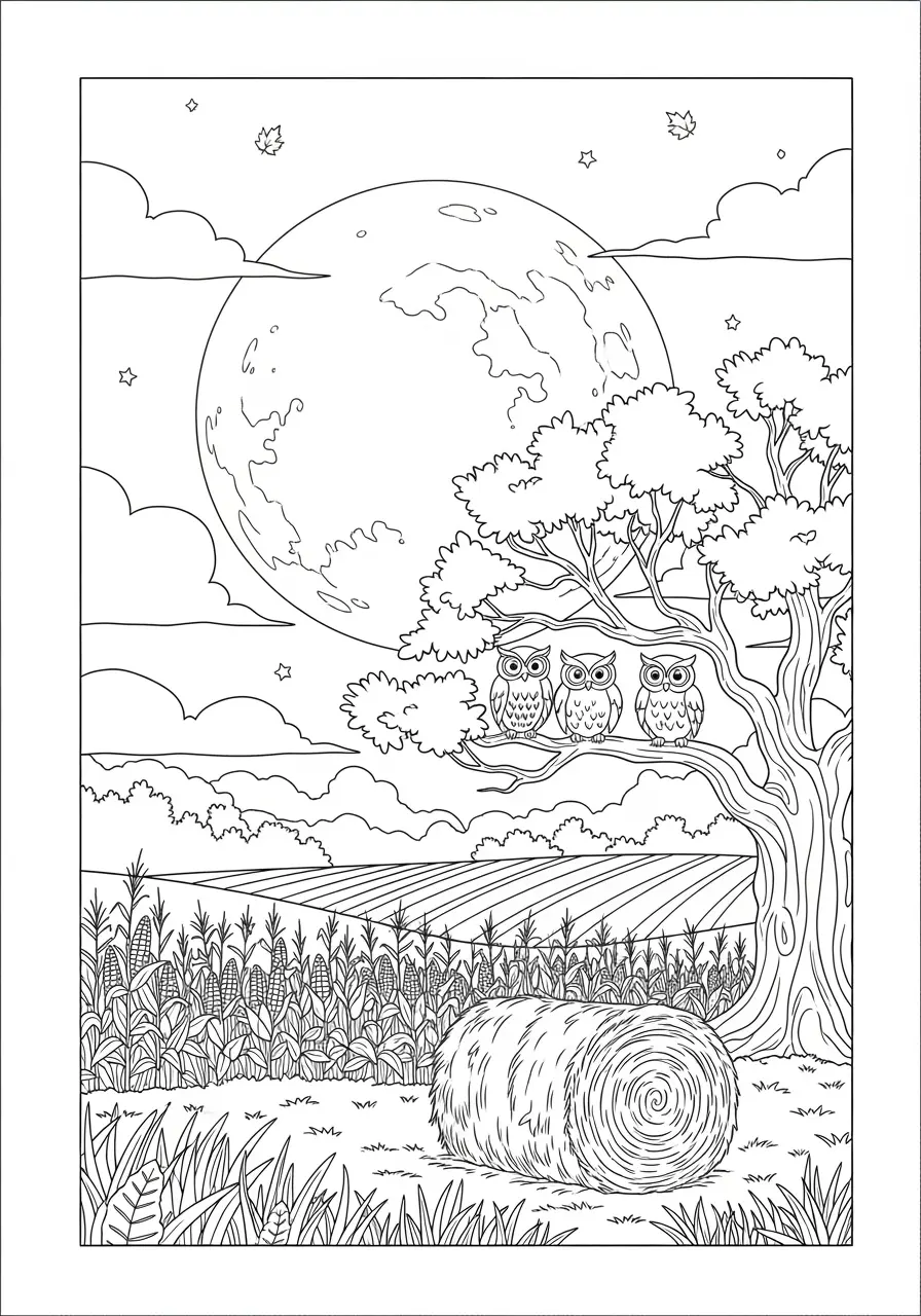 Harvest Moon Coloring Page