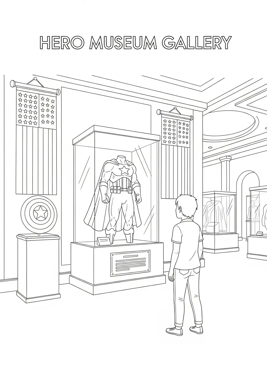 Hero Museum Gallery Coloring Page