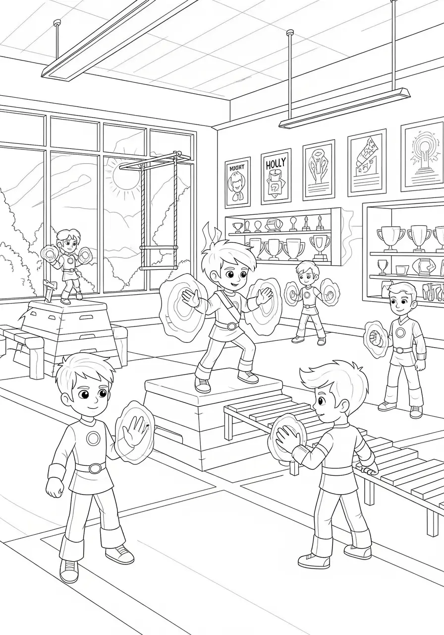Hero Training Academy Coloring Page