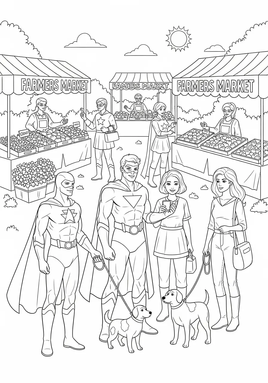 Heroes Day Off Coloring Page