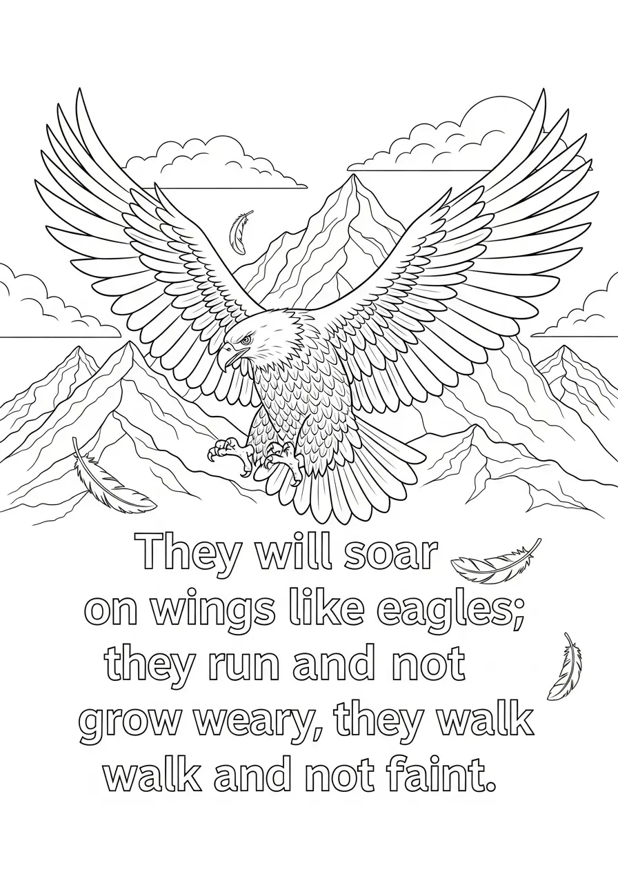Isaiah 40:31 Eagles Bible Verse Page