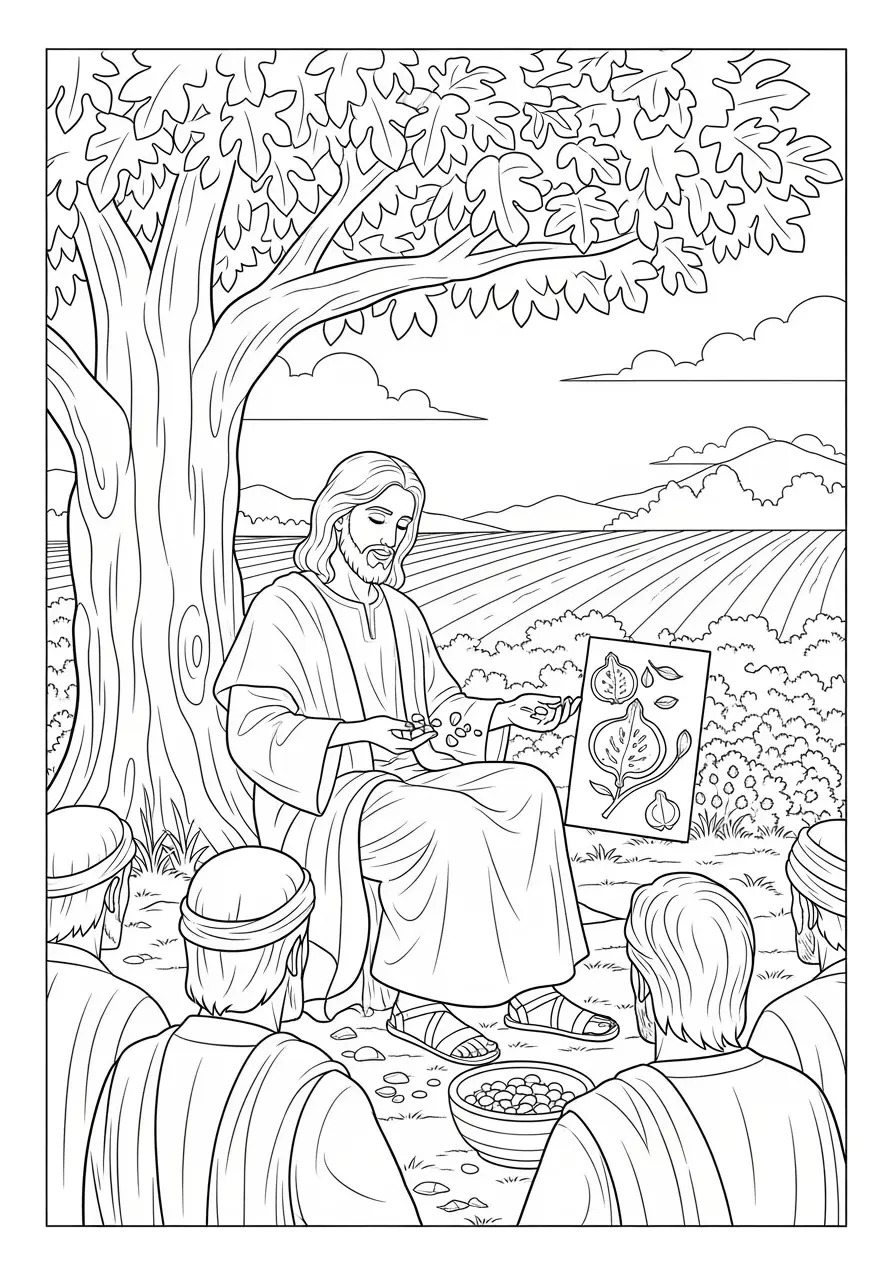 Jesus Teaching Parables Coloring Page