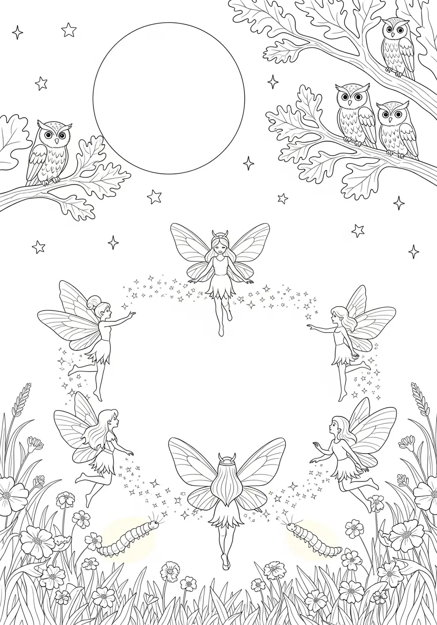 Moonlit Fairy Dance Fantasy Page