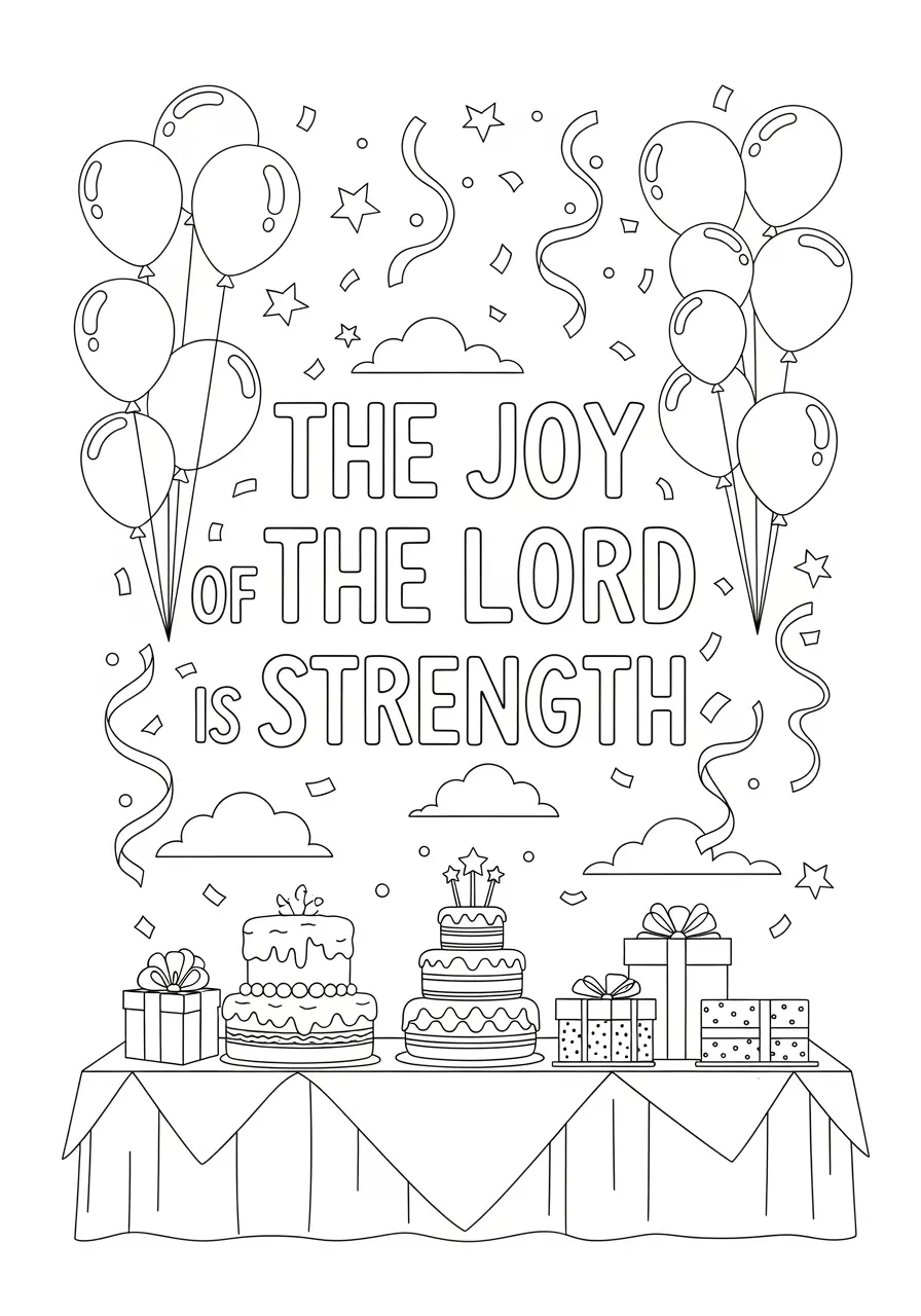 Nehemiah 8:10 Joy Bible Verse Page