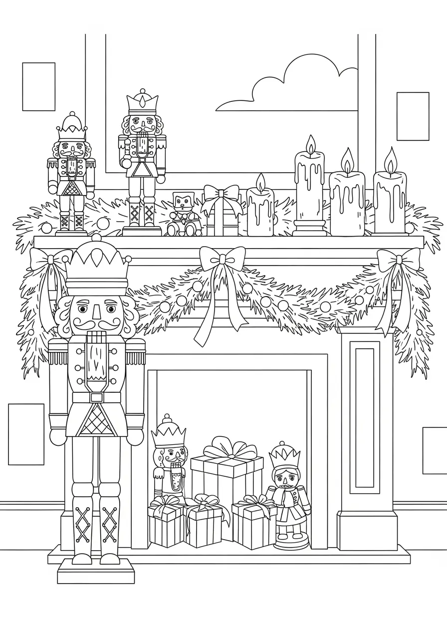 Nutcracker Christmas Coloring Page