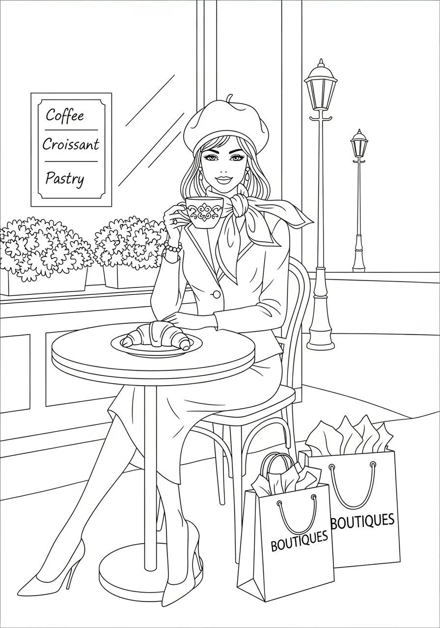 Parisian Café Fashion Page