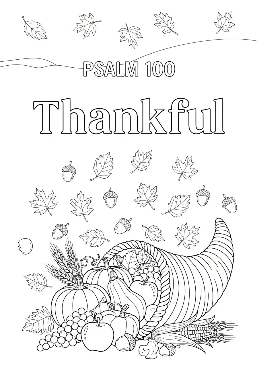 Psalm 100 Thankful Bible Verse Page