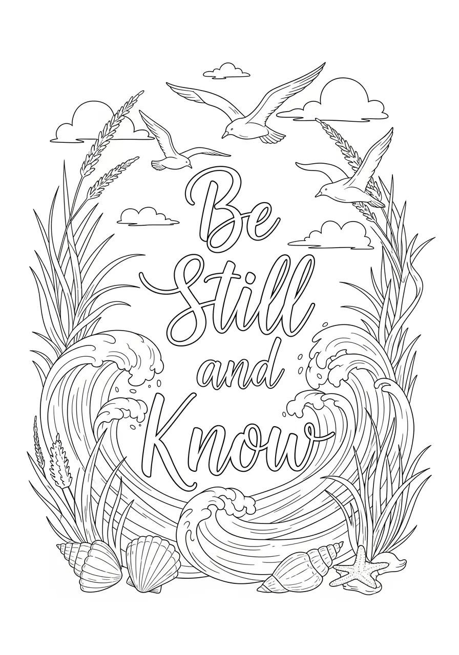 Scripture Verse Christian Coloring Page
