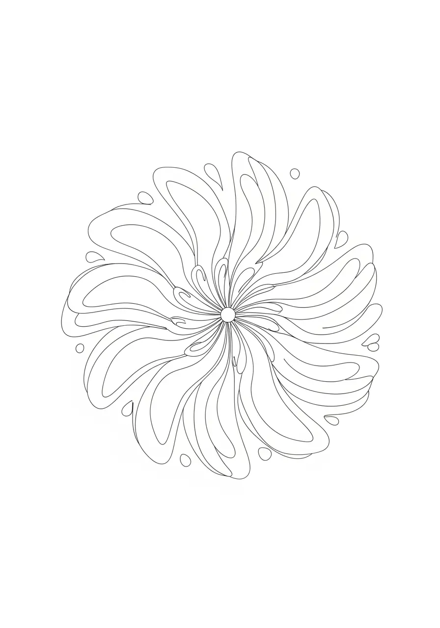 Simple Mandala Easy Coloring Page