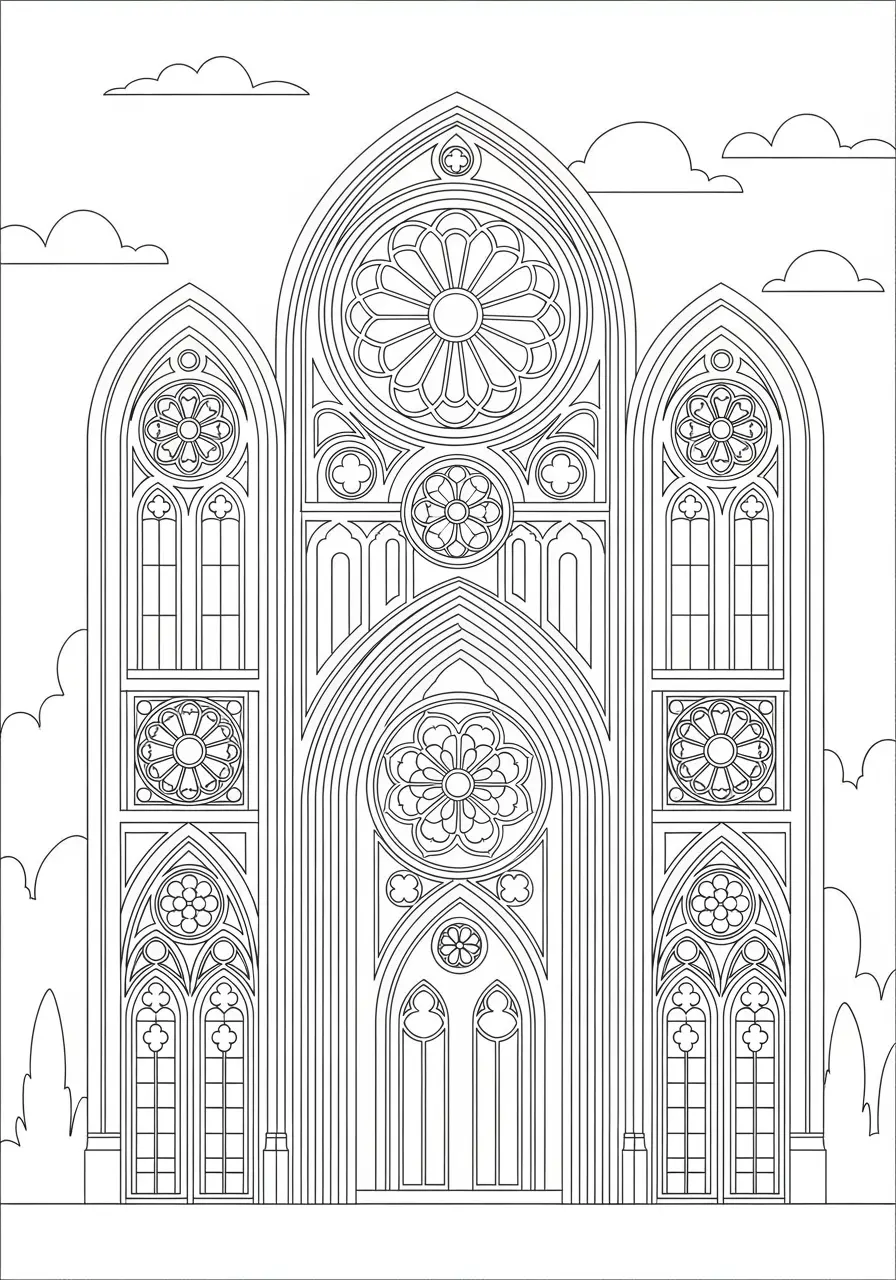 Stained Glass Mandala Coloring Page
