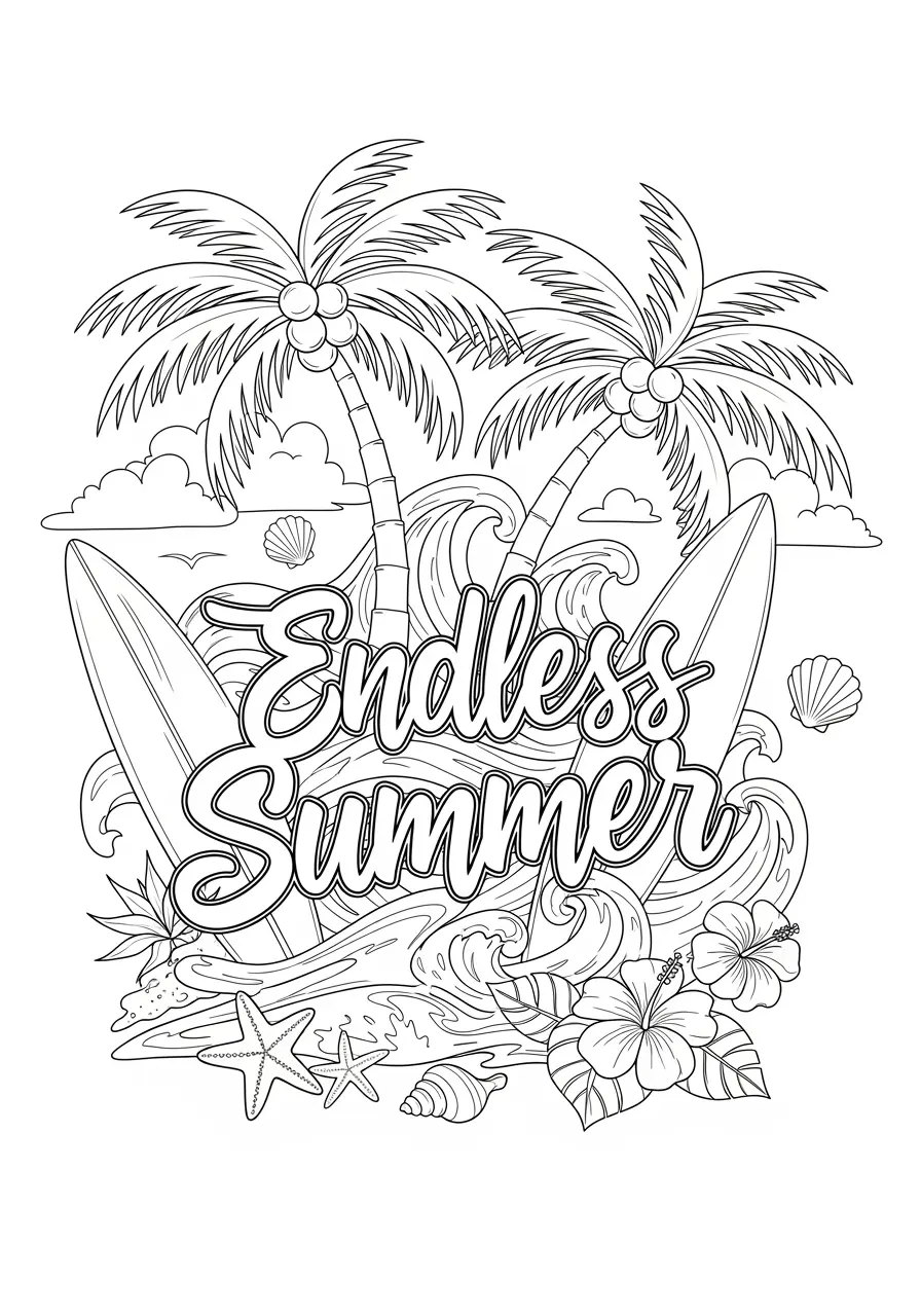 Sunshine State Graffiti Coloring Page