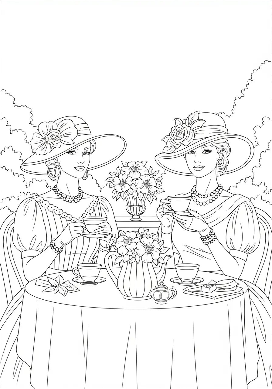 Vintage Fashion Tea Party Page