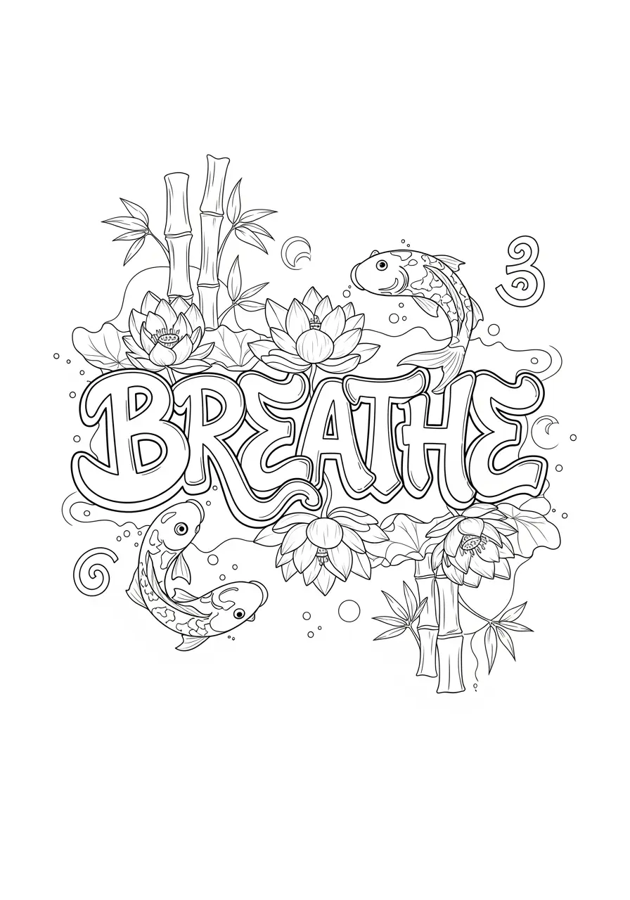 Zen Garden Graffiti Coloring Page